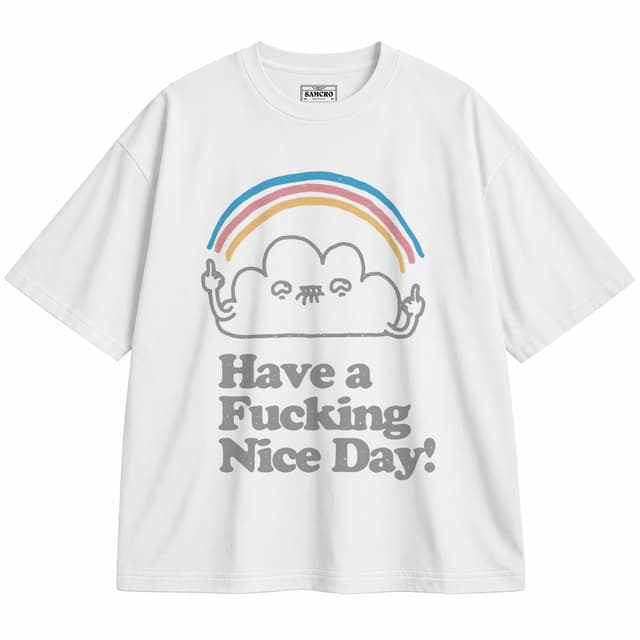 Nice Day — Unisex oversize, Blanco