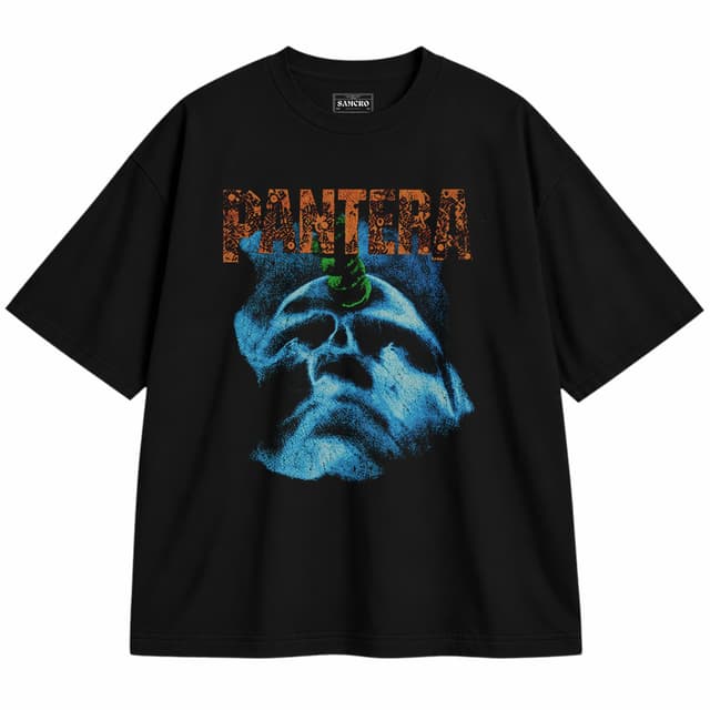 Pantera - Far Beyond Driven Blue Skull — Unisex oversize, Negro
