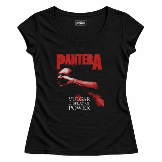 Pantera - Vulgar Display of Power Red — Mujer entallada, Negro