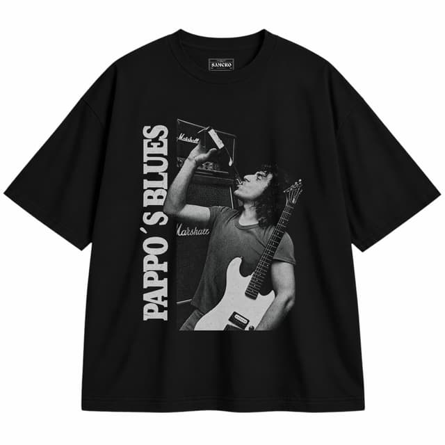 Pappo - Blues Whisky Marshall — Unisex oversize, Negro