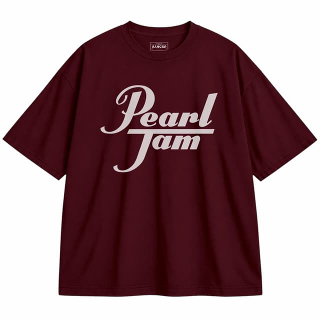 Pearl Jam 15 — Unisex oversize, Bordó