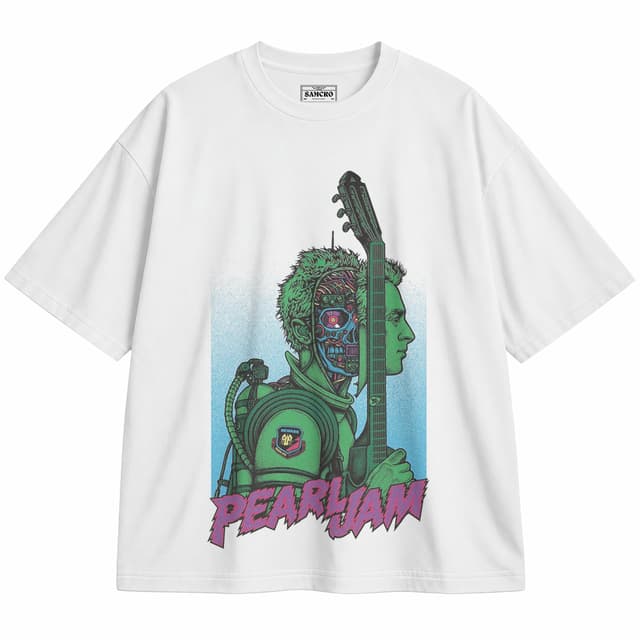 Pearl Jam 19 — Unisex oversize, Blanco