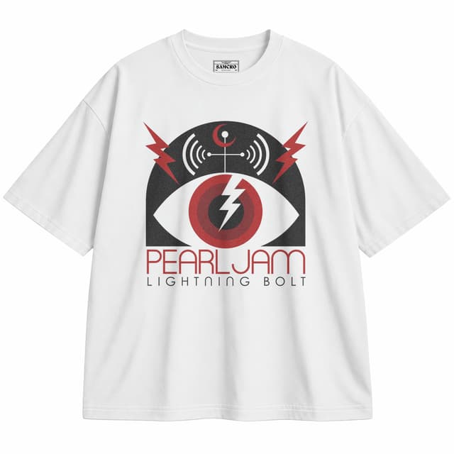 Pearl Jam 2 — Unisex oversize, Blanco