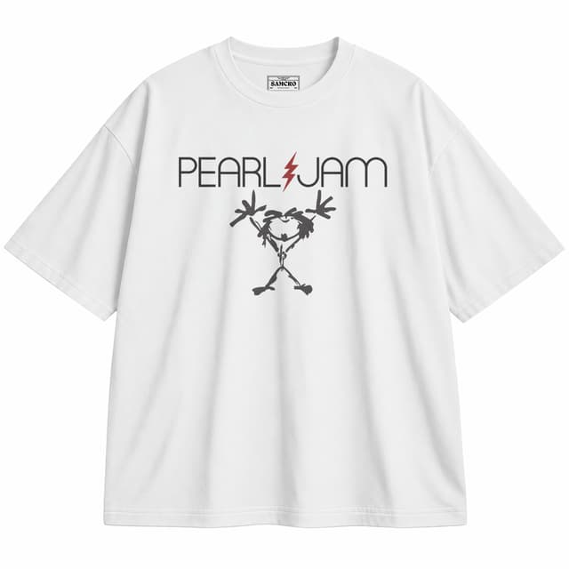 Pearl Jam 3 — Unisex oversize, Blanco