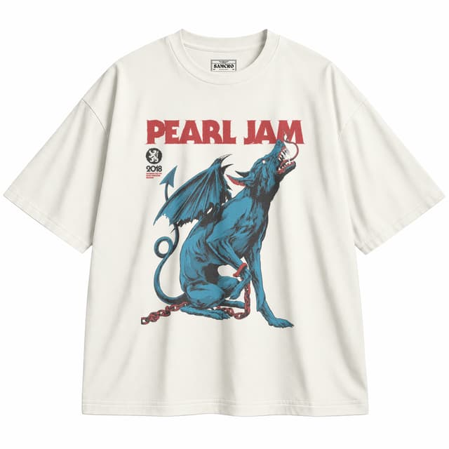 Pearl Jam - Chained Winged Hound Werchter 2018 — Unisex oversize, Crema