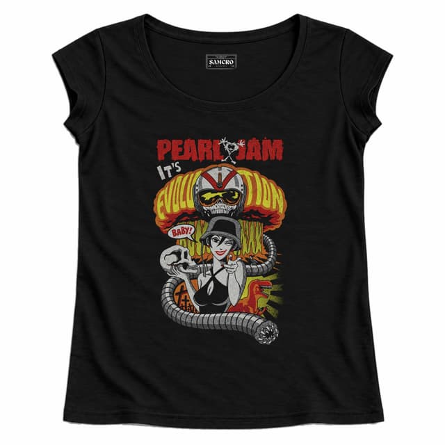 Pearl Jam - It's Evolution Baby — Mujer recta, Negro