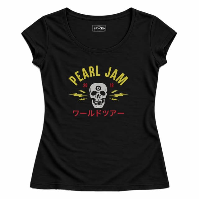 Pearl Jam - Third Eye Skull World Tour 2018 — Mujer entallada, Negro