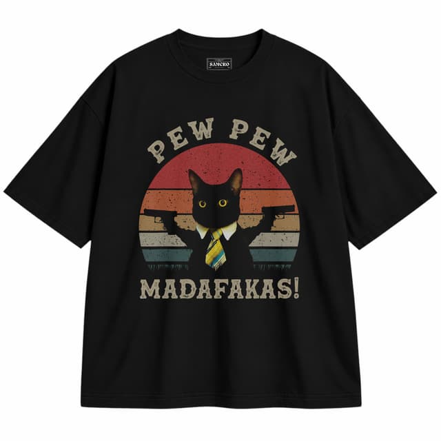 Pew Pew — Unisex oversize, Negro