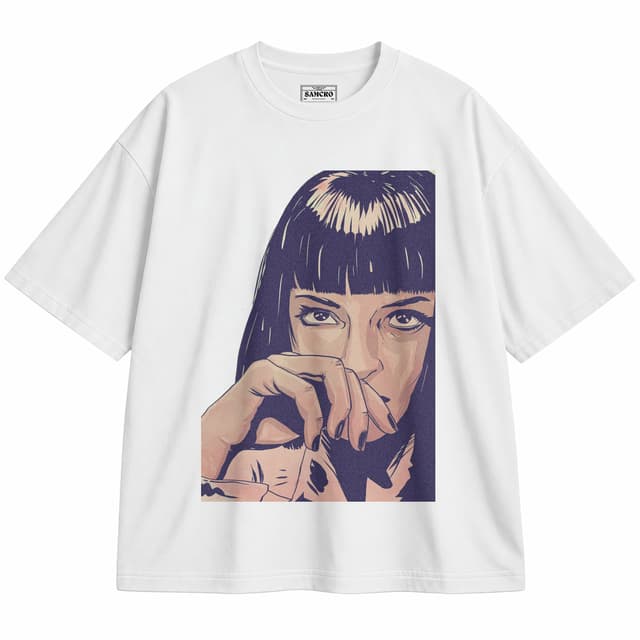 Pulp Fiction 1 — Unisex oversize, Blanco