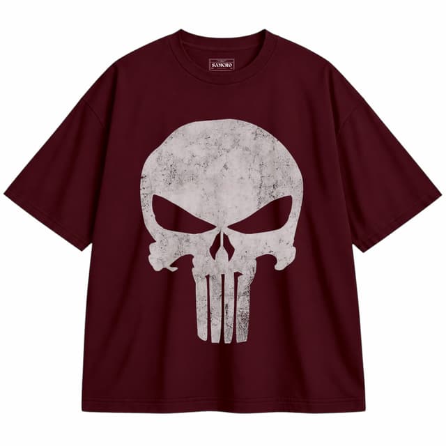Punisher 1 — Unisex oversize, Bordó