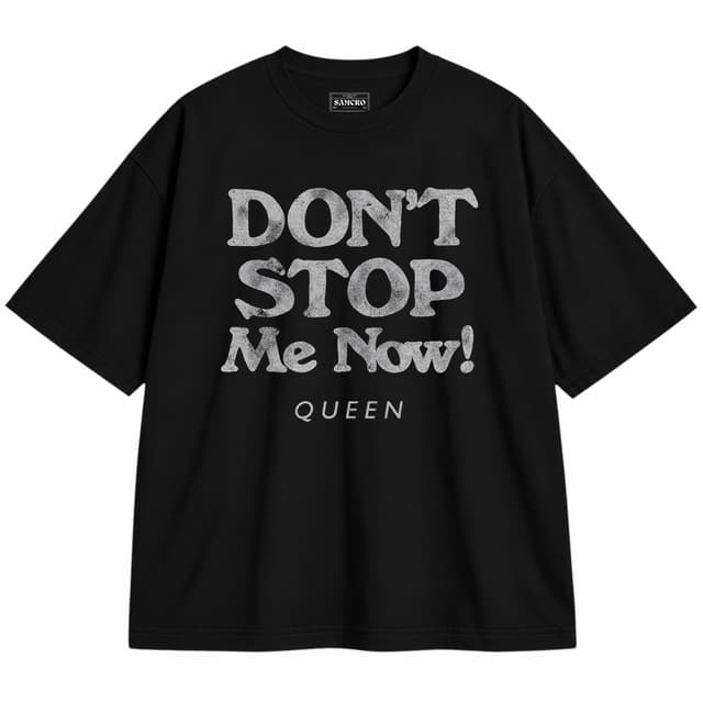 Queen - Dont Stop Me Now — Unisex oversize, Negro