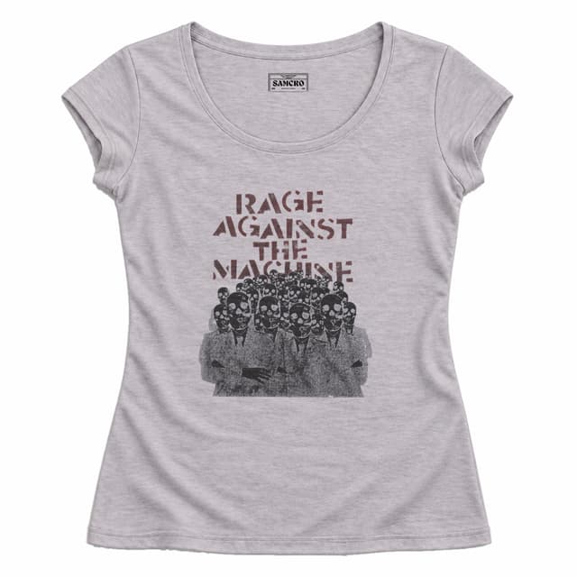 Rage Against the Machine - Choir of Skulls — Mujer entallada, Gris