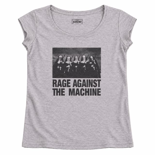 Rage Against the Machine - Nuns and Guns — Mujer recta, Gris