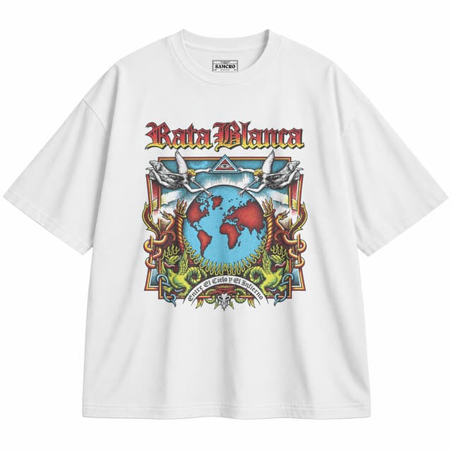 Rata Blanca - Entre el Cielo y el Infierno — Unisex oversize, Blanco