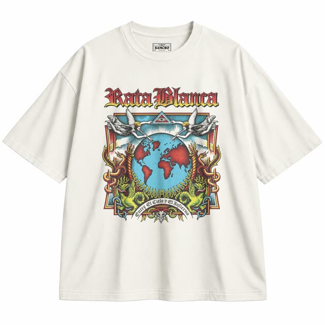 Rata Blanca - Entre el Cielo y el Infierno — Unisex oversize, Crema