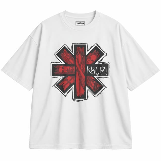 Red Hot Chili Peppers 1 — Unisex oversize, Blanco