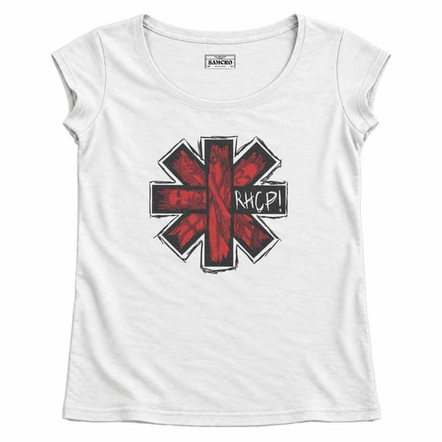 Red Hot Chili Peppers 1 — Mujer recta, Blanco