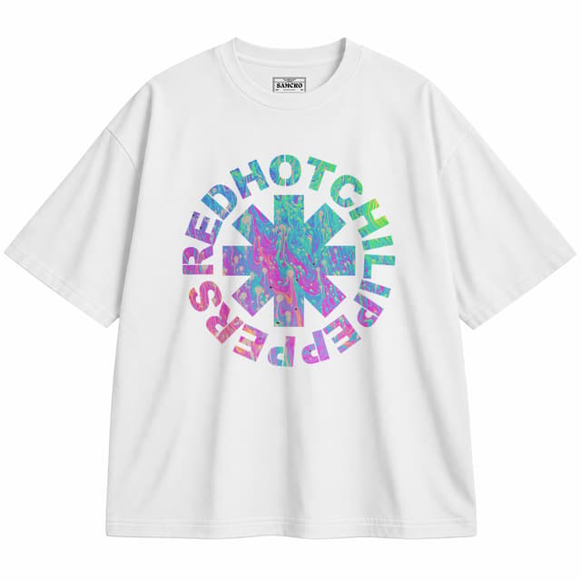 Red Hot Chili Peppers 14 — Unisex oversize, Blanco