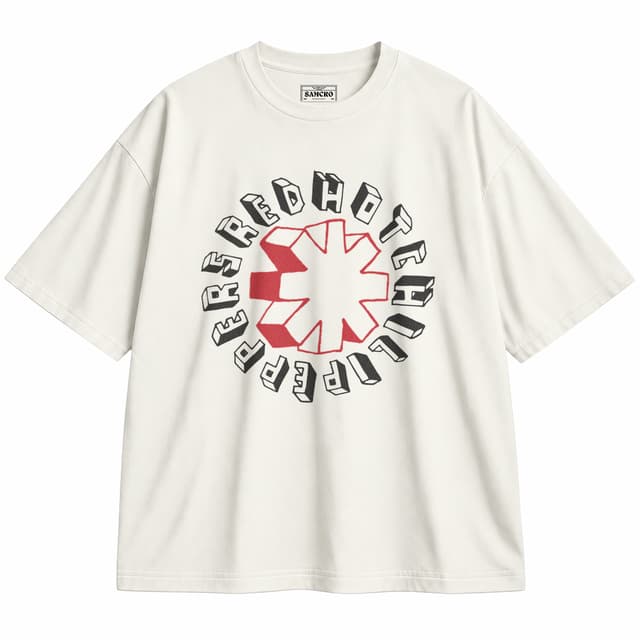 Red Hot Chili Peppers 15 — Unisex oversize, Crema