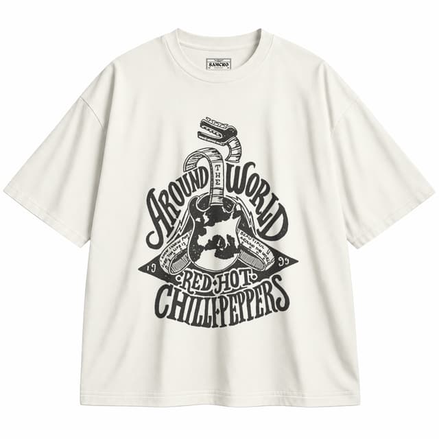 Red Hot Chili Peppers 16 — Unisex oversize, Crema