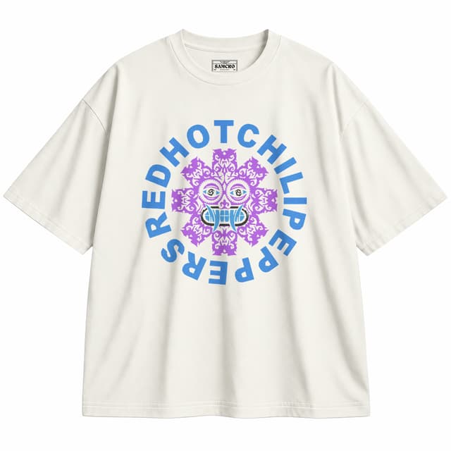 Red Hot Chili Peppers 18 — Unisex oversize, Crema