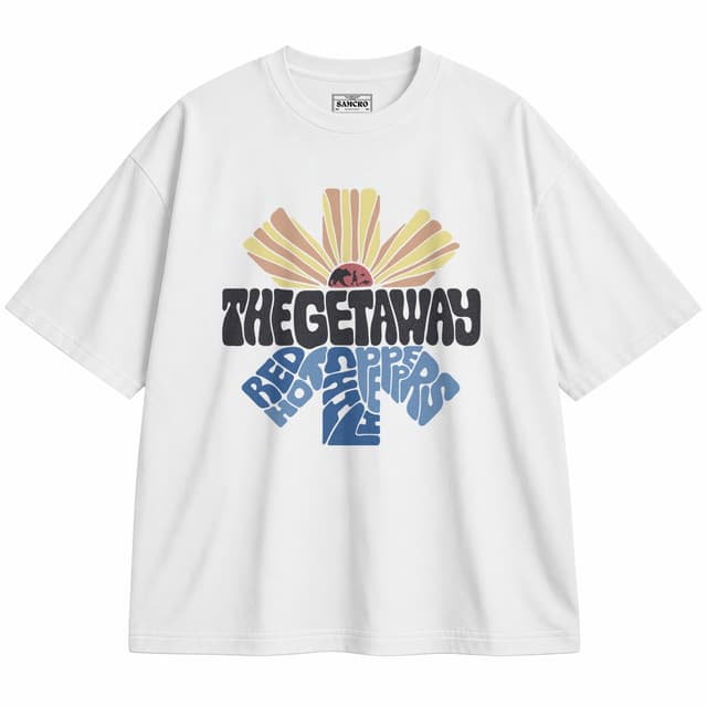Red Hot Chili Peppers 6 — Unisex oversize, Blanco