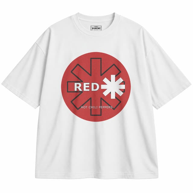 Red Hot Chili Peppers 7 — Unisex oversize, Blanco