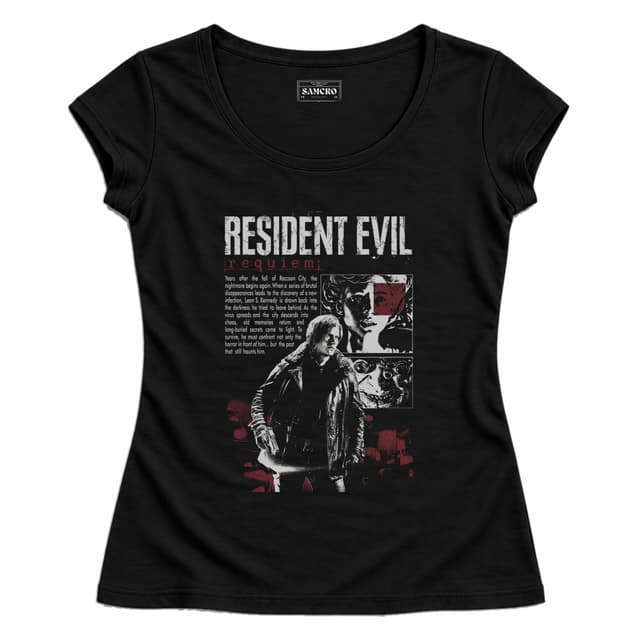 Resident Evil - Requiem Sinopsis Leon — Mujer entallada, Negro