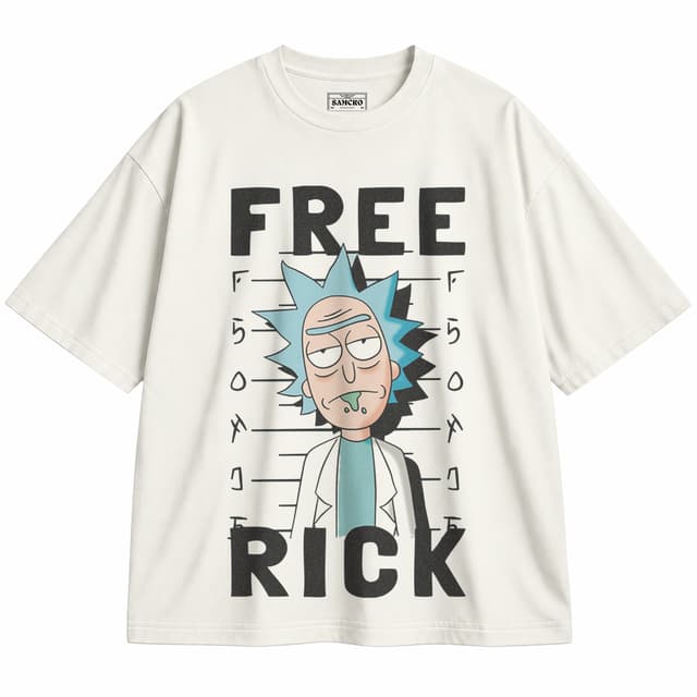 Rick and Morty 1 — Unisex oversize, Crema
