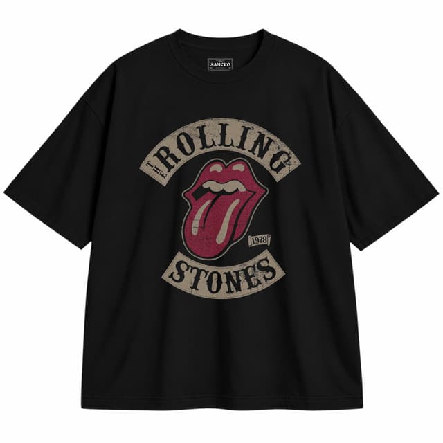 Rolling Stones 1 — Unisex oversize, Negro