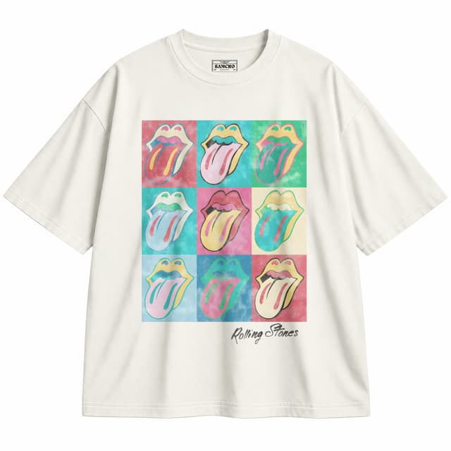 Rolling Stones 13 — Unisex oversize, Crema