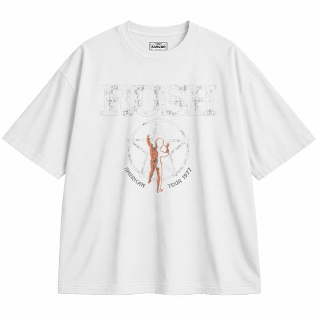 Rush - American Tour 1977 Tour — Unisex oversize, Blanco