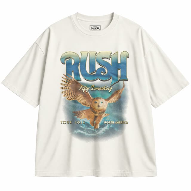 Rush - Grey Owl Fifty Tour — Unisex oversize, Crema