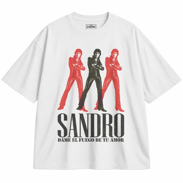 Sandro - Dame el Fuego de tu Amor — Unisex oversize, Blanco