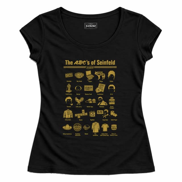 Seinfeld - Abcs Icons — Mujer entallada, Negro