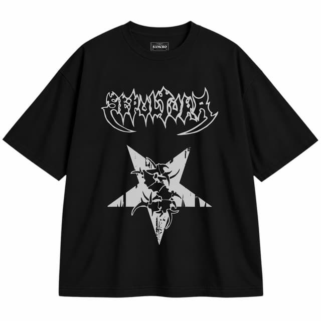 Sepultura 1 — Unisex oversize, Negro