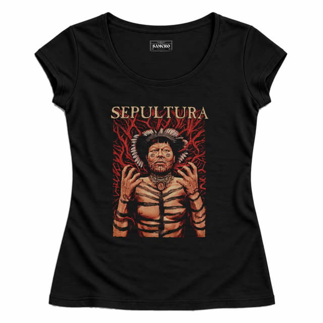Sepultura - Roots — Mujer entallada, Negro