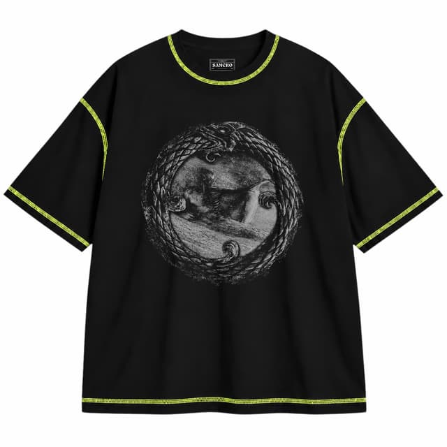 Sepultura - The Cloud of Unknowing — Unisex oversize, Negro con costura verde