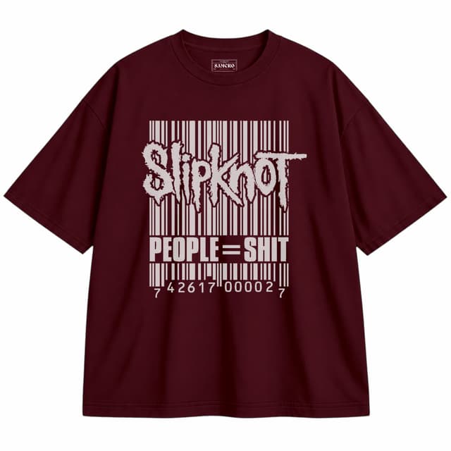 Slipknot 11 — Unisex oversize, Bordó