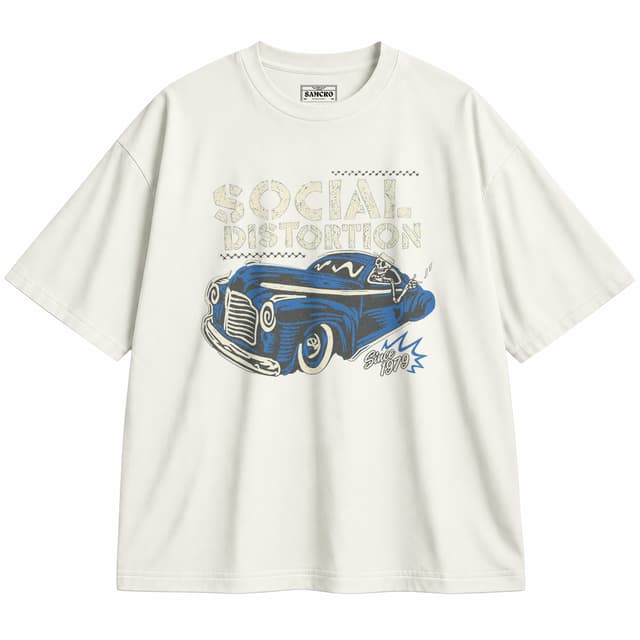 Social Distortion - Cabbie — Unisex oversize, Crema