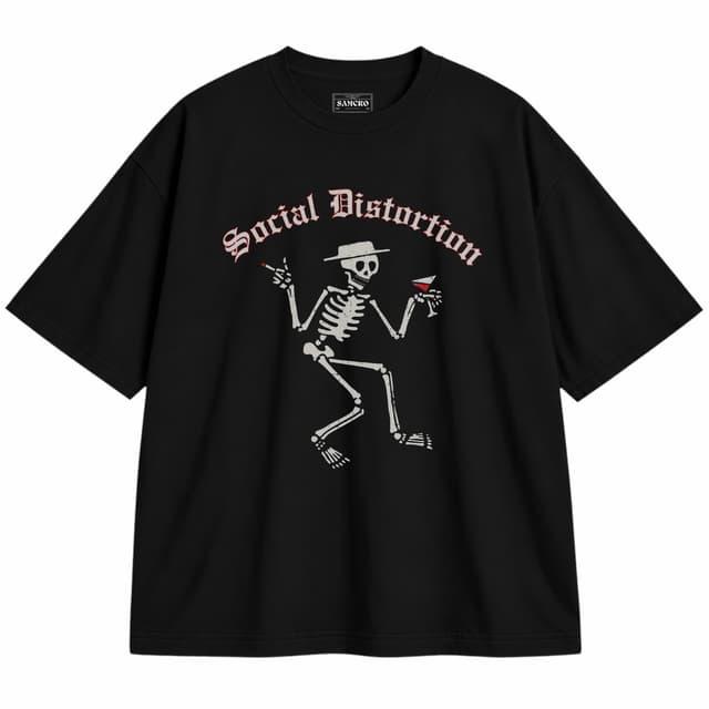 Social Distortion - Skelly — Unisex oversize, Negro
