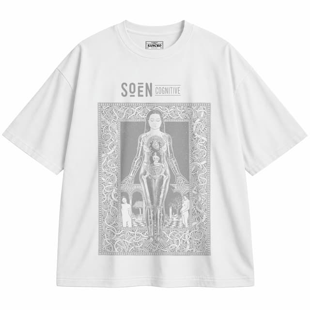 Soen - Cognitive Album — Unisex oversize, Blanco