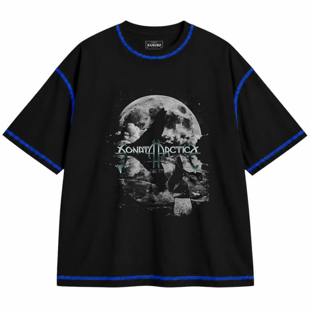 Sonata Arctica - Acoustic Adventures Volume Two — Unisex oversize, Negro con costura azul