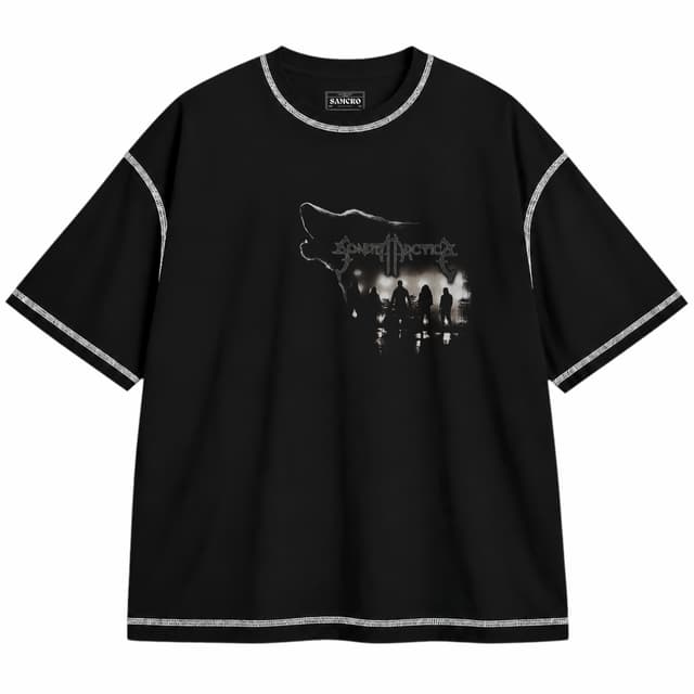 Sonata Arctica - Is There Something — Unisex oversize, Negro con costura blanca