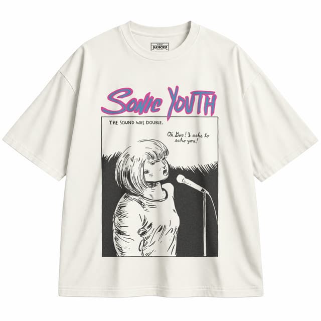 Sonic Youth - Echo — Unisex oversize, Crema