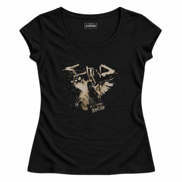 Staind - Angel Wings — Mujer entallada, Negro