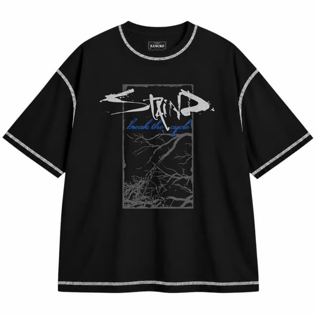Staind - Break the Cycle Branches — Unisex oversize, Negro con costura blanca