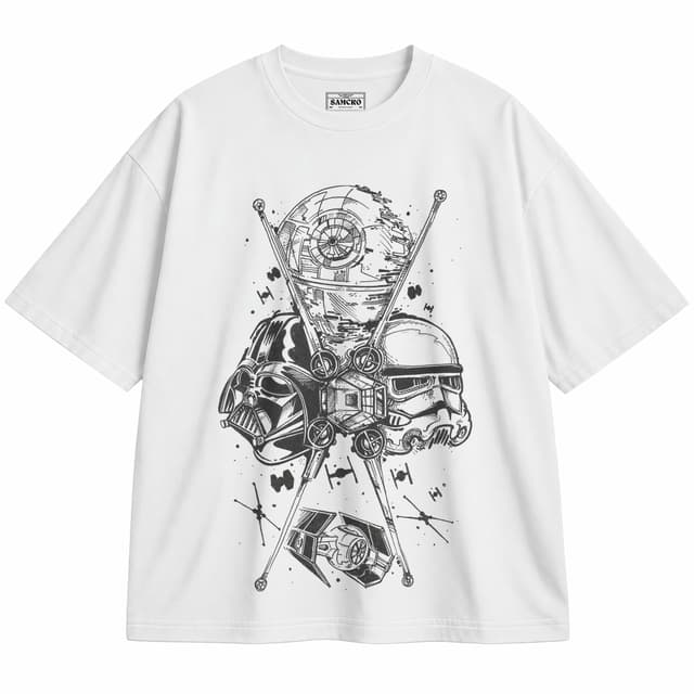Star wars 16 — Unisex oversize, Blanco