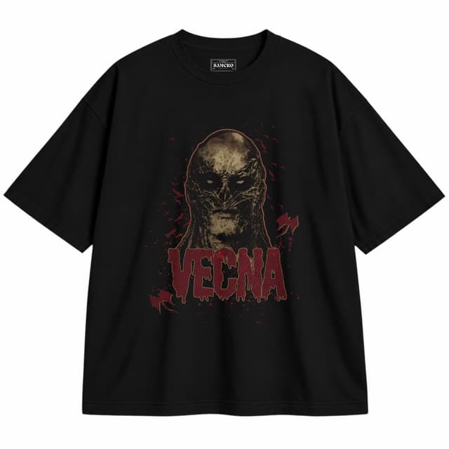Stranger Things 17 — Unisex oversize, Negro