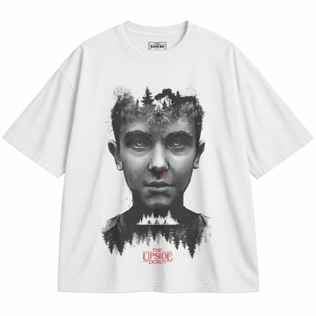 Stranger Things 2 — Unisex oversize, Blanco